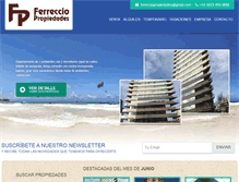 Tablet Screenshot of ferrecciopropiedades.com